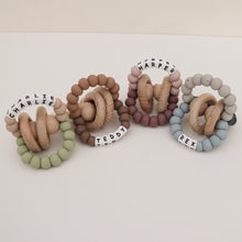 Load image into Gallery viewer, SHAKER PERSONALISED teething rattle
