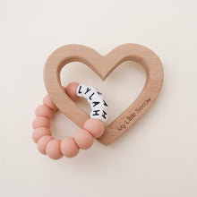 Load image into Gallery viewer, HEART PERSONALISED teether
