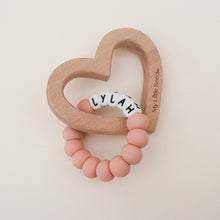 Load image into Gallery viewer, HEART PERSONALISED teether
