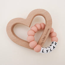 Load image into Gallery viewer, HEART PERSONALISED teether
